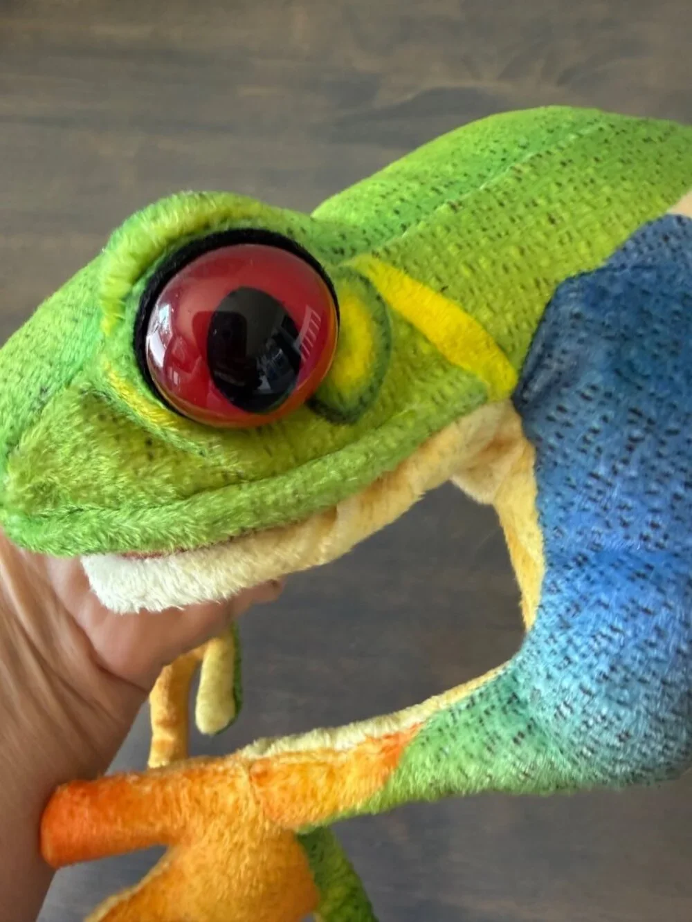 NWT Folkmanis Red Eyed Tree Frog Hand Puppet Rainforest Plush Toy Stuffed Animal